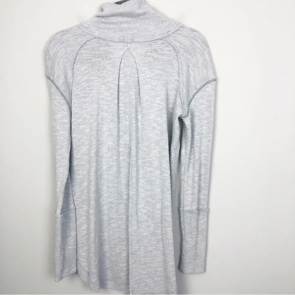 FREE PEOPLE | WE THE FREE Splitback Gray Pullover Turtleneck Top Women’s Size XS